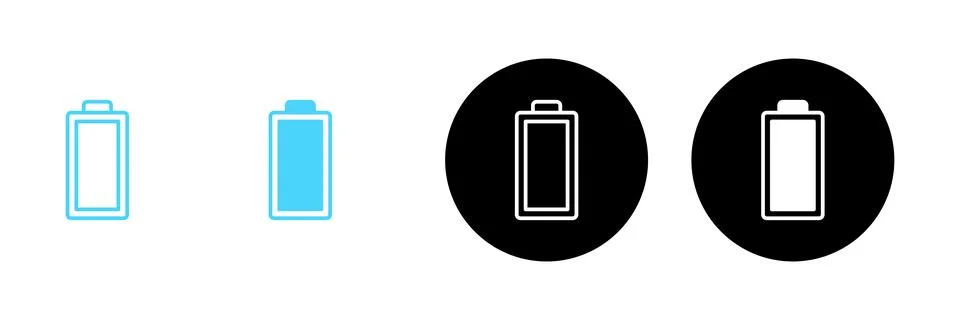 Battery icon vector. battery Charging sign. battery charge level Stock Illustration