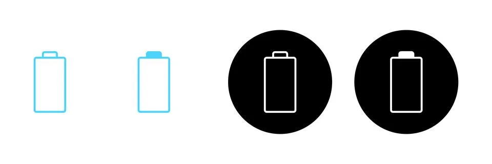 Battery icon vector. battery Charging sign. battery charge level Stock Illustration