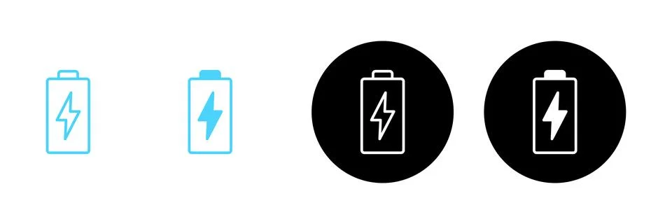 Battery icon vector. battery Charging sign. battery charge level Stock Illustration