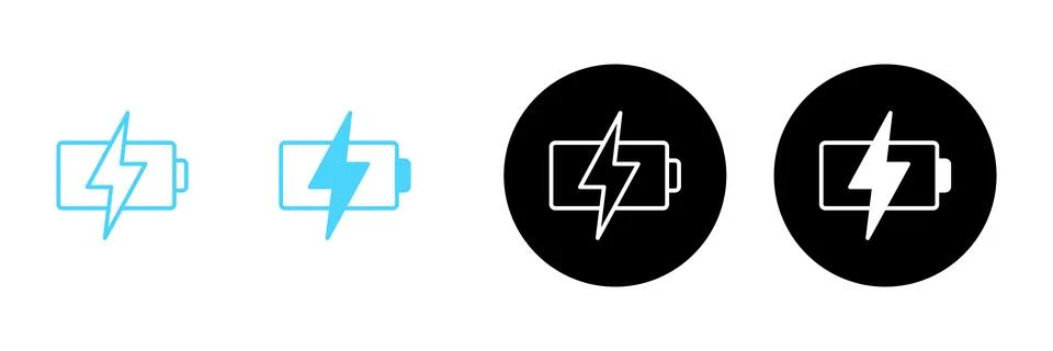 Battery icon vector. battery Charging sign. battery charge level Stock Illustration