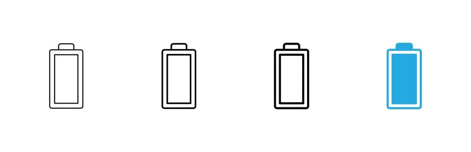 Battery icon vector. battery Charging sign. battery charge level Stock Illustration