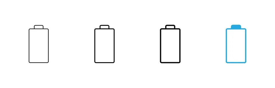 Battery icon vector. battery Charging sign. battery charge level 库存插图