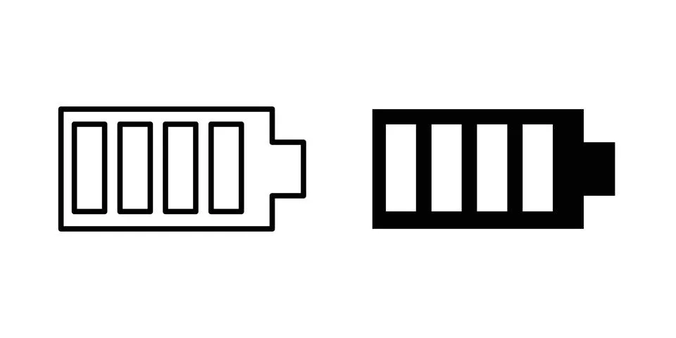 Battery icon vector design illustrations Stock Illustration