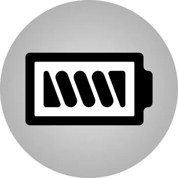 Battery icon - vector, flat design. Eps 10 Stock Illustration