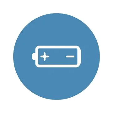 Battery Icon Vector flat design style Stock Illustration