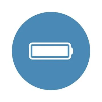 Battery Icon Vector flat design style Stock Illustration