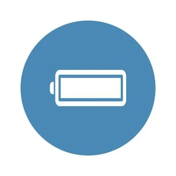 Battery Icon Vector flat design style Stock Illustration