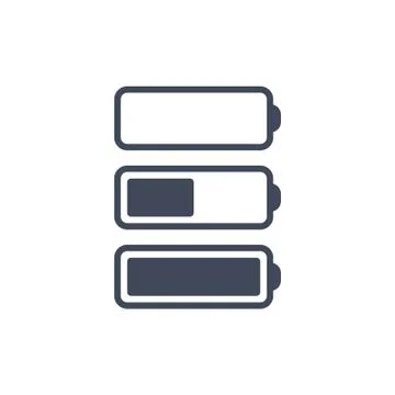 Battery Icon Vector flat design style Stock Illustration