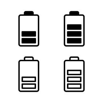 Battery icon vector illustration. battery charging sign and symbol. battery.. Stock Illustration