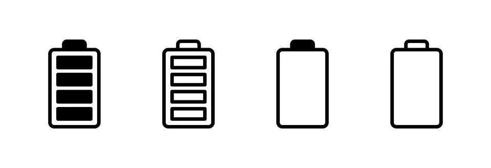 Battery icon vector illustration. battery charging sign and symbol. battery.. Illustrazione stock