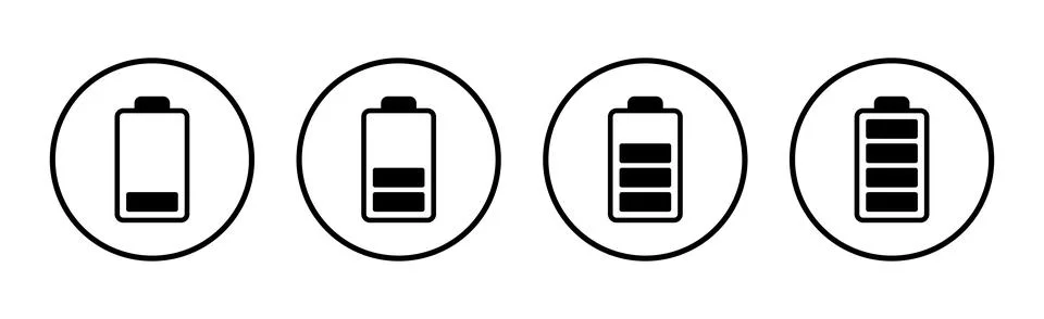 Battery icon vector illustration. battery charging sign and symbol. battery.. Stock Illustration