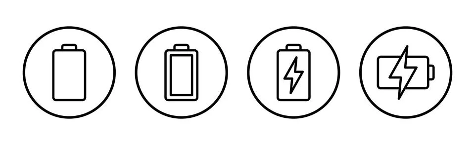 Battery icon vector illustration. battery charging sign and symbol. battery.. Stock Illustration
