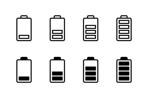 Battery icon vector illustration. battery charging sign and symbol. battery.. Stock Illustration