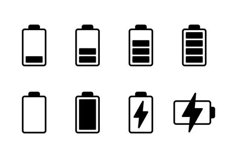 Battery icon vector illustration. battery charging sign and symbol. battery.. Stock Illustration