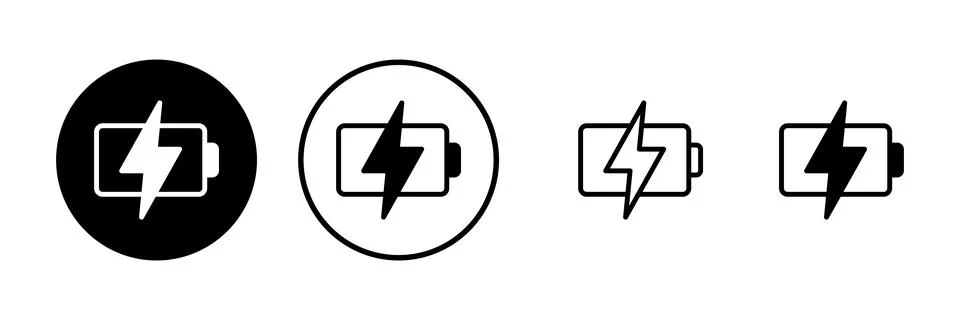 Battery icon vector illustration. battery charging sign and symbol. battery.. Stock Illustration