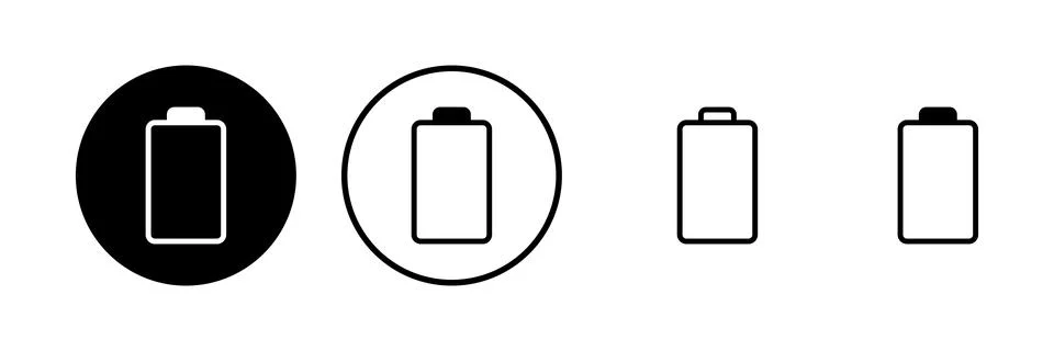 Battery icon vector illustration. battery charging sign and symbol. battery.. Stock Illustration