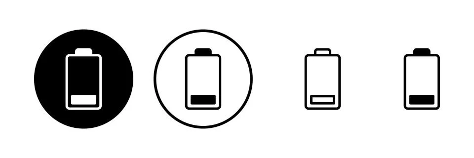 Battery icon vector illustration. battery charging sign and symbol. battery.. Stock Illustration