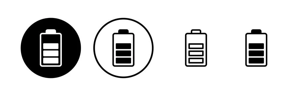 Battery icon vector illustration. battery charging sign and symbol. battery.. Stock Illustration