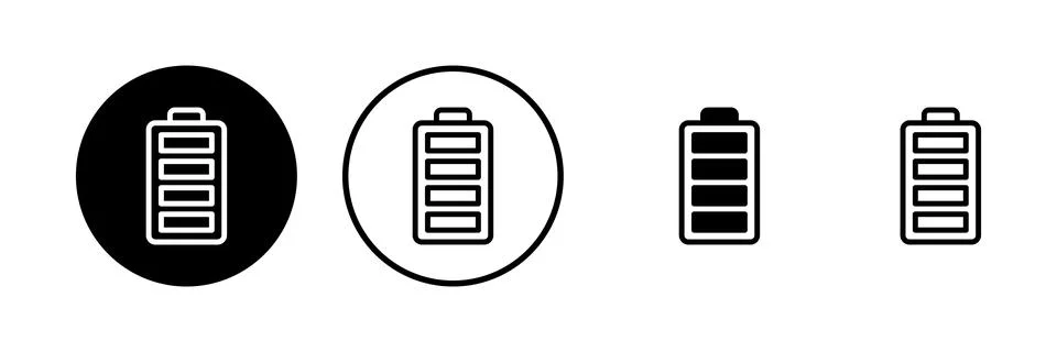 Battery icon vector illustration. battery charging sign and symbol. battery.. Stock Illustration