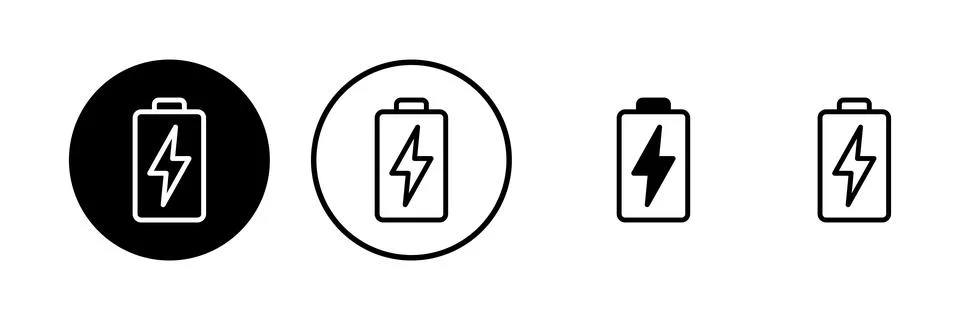 Battery icon vector illustration. battery charging sign and symbol. battery.. 库存插图