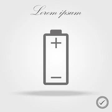 Battery icon, vector illustration, flat design. eps 10 Stock Illustration
