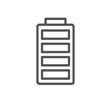 Battery icon Vector Illustration on the white background. Stock Illustration