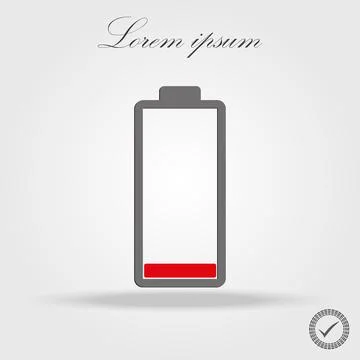 Battery icon Vector Illustration on the white background. Stock Illustration