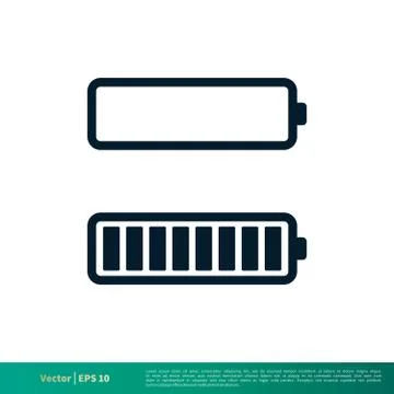 Battery Icon Vector Logo Template Illustration EPS 10. Stock Illustration