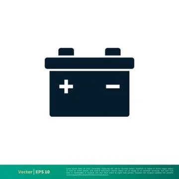 Battery Icon Vector Logo Template Illustration Design EPS 10. Stock Illustration