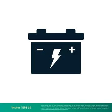 Battery Icon Vector Logo Template Illustration Design EPS 10. Stock Illustration