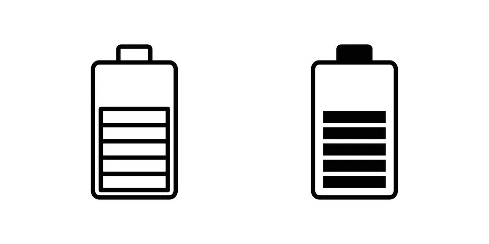 Battery icon vector symbol graphics Ilustración de archivo