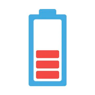 Battery Icon on white background. Vector illustration in trendy flat style. ESP Stock Illustration