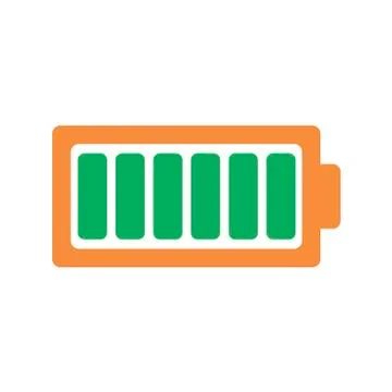 Battery Icon on white background. Vector illustration in trendy flat style. ESP Stock Illustration