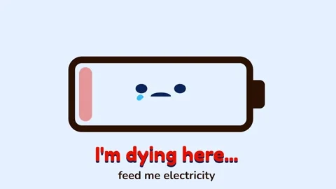 Battery icons with different emotions. 動画素材 336182890
