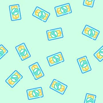 Battery included vector seamless pattern Stock-Illustration