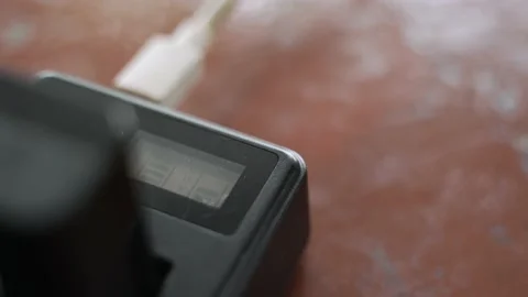 Battery indicator bar Video stock 134931712