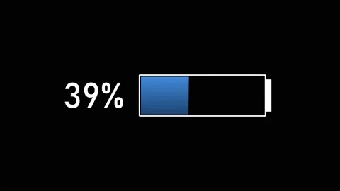 Battery indicator display for a gadget. Charging with electricity at the station Stock Footage 165678555