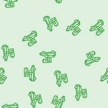 Battery indicator electric line vector seamless pattern Illustrazione stock