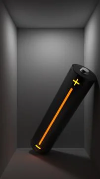 Battery with indicator. Stock Photos