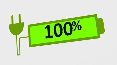 Battery indicator showing a full battery charge level Stock Illustration