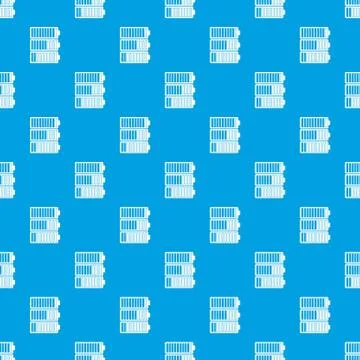 Battery indicators pattern seamless blue 스톡 일러스트