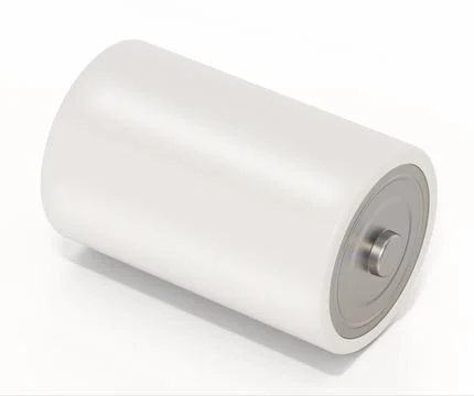 Battery isolated on white background. 3D illustration イラスト素材