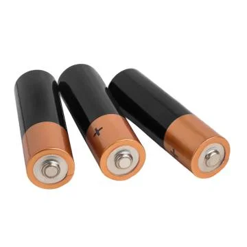 Battery isolated on white background Stock Photos