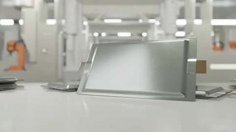 Battery Lab, the new generation of batteries, assembling 4K - No Labels Blank Stock Footage 200529824