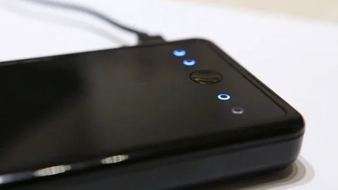 Battery LED indicator light, blinking. Stock Footage 72902601