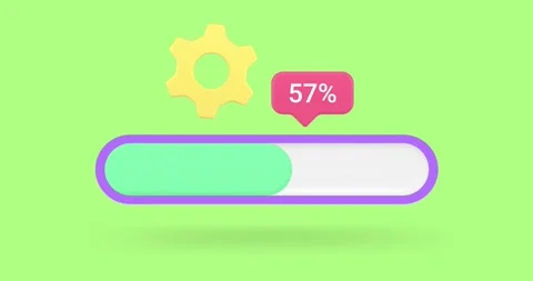 Battery level accumulator capacity charge bar percent 3d icon animation Stock Footage 286433448
