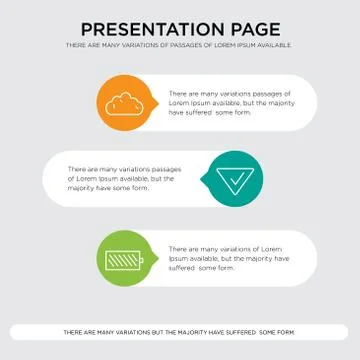 Battery level, Check mark, Cloud presentation Stock Illustration