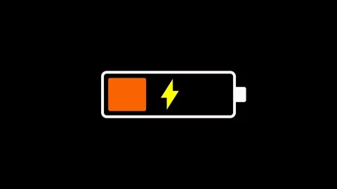 Battery level icons with different charges. Video stock 337393708