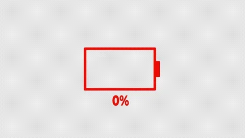 Battery Level Indicator Animation Showing Percentage Discharge From Full To Stock Footage 328490879