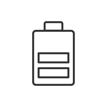 Battery level stuck, in line design. Battery, Level, Stuck, Charge, Power Stock-Illustration